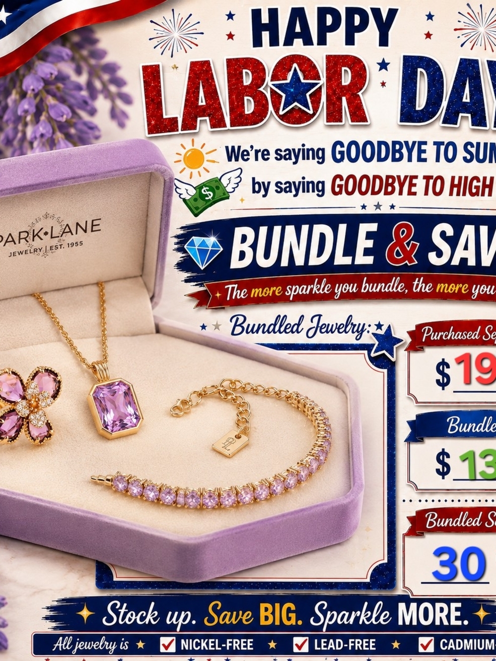 BUNDLED SAVINGS! Park Lane  Necklace Bracelet & Ring Set